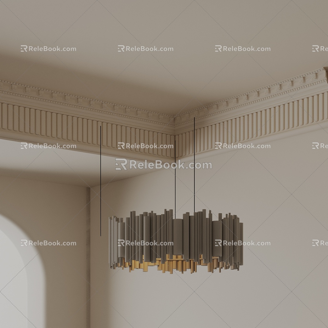 Modern chandelier 3d model