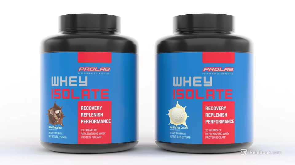 PROLAB Whey Isolate Protein Powder Bottles For Recovery Refresh Performance 3d model 