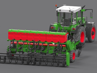 Transplanter Harvester Planter Agricultural Machinery Agricultural Tractor 3d model