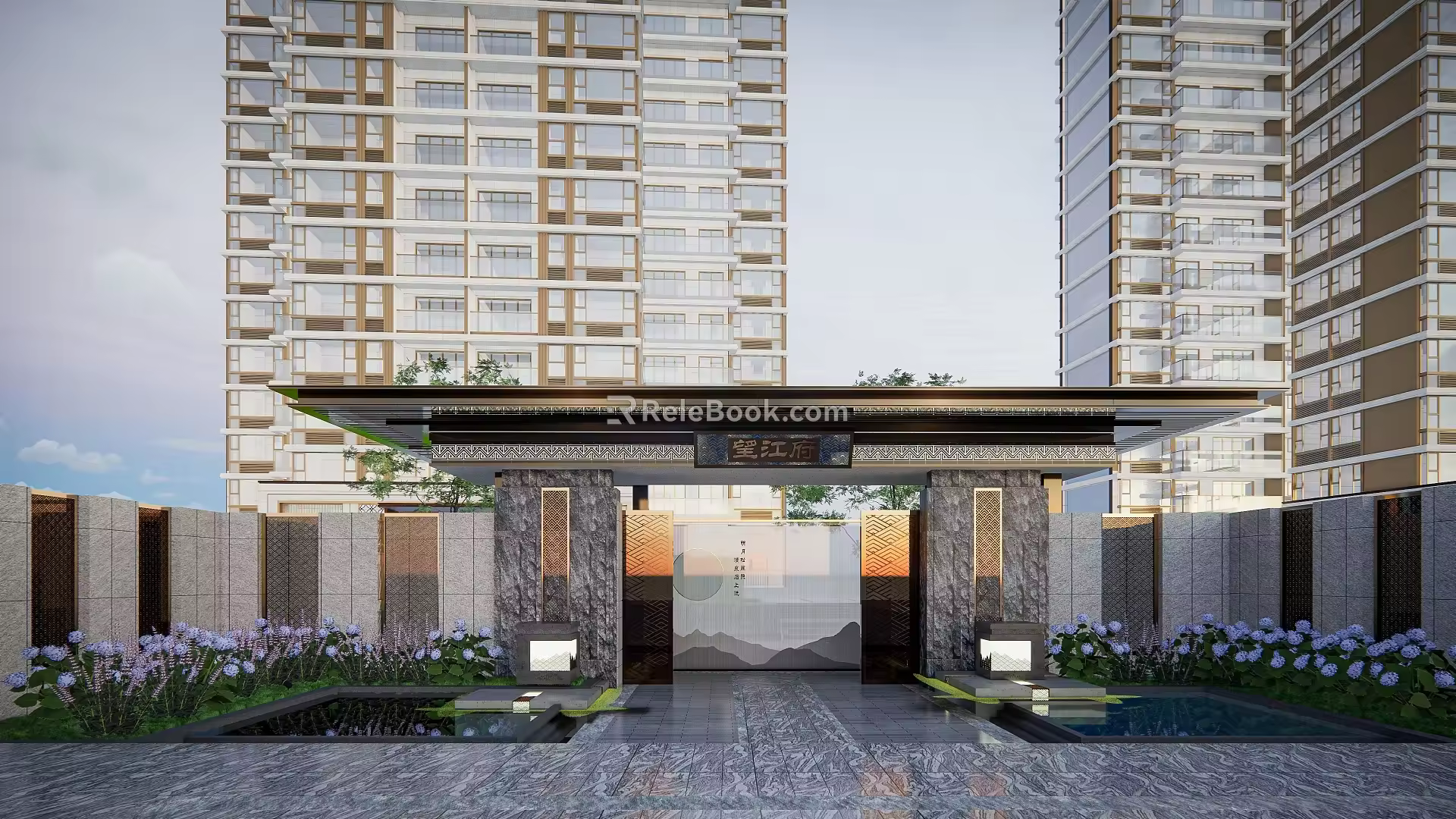 new chinese style gate 3d model