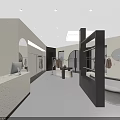 Modern Clothing Store Front With Glass Doors Window Display Mannequins And Fashion Outfits