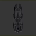 Futuristic Black Sci Fi Spaceship Model With Detailed Engines And Complex Structure 3d model