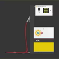 LPG Fuel Dispenser With Digital Screen Red Hose And Black White Yellow Design