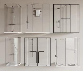 Shower Partition Shower 3d model