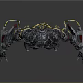Futuristic Female Robot 3D Model With Metallic Armor And Red Accents