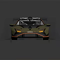 Road Runner Race Car With Sleek Gold Black Livery And Rear Wing Design