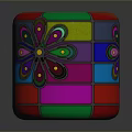 Colorful Cylindrical Household Storage Container With Flower Pattern And Multicolored Blocks
