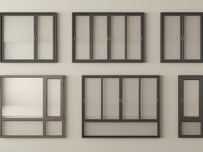 Modern window sliding window glass casement window balcony window floor to ceiling window 3d model