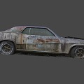 Old muscle car 3d model