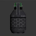 Tactical Green Gray Grenade With Green Top Cap Hexagonal Surface And M I T Marking