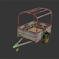 Trailer trailer trailer truck rear hanging 3d model