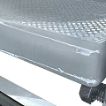 Modern Metal Mesh Cart With Three Tier Storage And Rolling Wheels