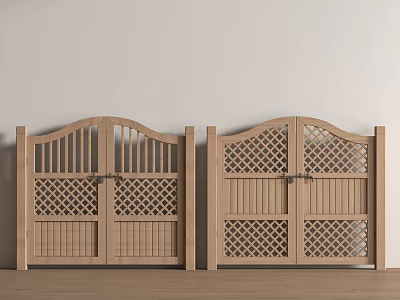 Modern Fence Gate Patio Gate Fence Gate Denim Gate 3d model