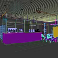 Happy Lemon Milk Tea Shop Interior With Modern Counter And Yellow Seats