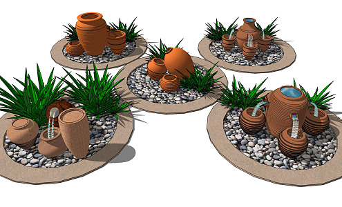 Modern Pottery Pottery Pot Sort 3d model