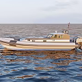 Sleek Modern Yacht Sailing On Calm Blue Sea With Rippling Water Surface
