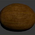 Fresh Ripe Papaya With Orange Striped Skin And Oval Shape On Gray Background