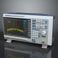 Digital Spectrum Analyzer With Digital Display Showing Waveform Patterns And Control Panel Buttons And Knobs