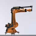 KUKA Orange Industrial Robotic Arm For High Precision Automated Manufacturing Processes 3d model
