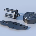 Other Black Metal Mechanical Parts Including Cylindrical Disc And Perforated Plate Shapes