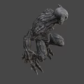 Game Movie Monster Character With Muscular Body Sharp Claws And Horned Head 3D Model Design