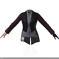 Men's Formal Outfit With Vest Shirt Long Sleeves And Gloves