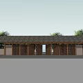 Wooden Detached Villa With Open Air Structure And Sloped Roof Design