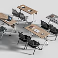 Modern Conference Tables and Chairs 3d model