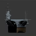 Space Exploration Aircraft Carrier Model Featuring Advanced Cosmic Technology