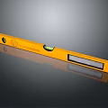 Johnson Yellow Level Tool With Bubble And Scale For Hardware Measurement Use 3d model