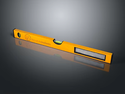 Johnson Yellow Level Tool With Bubble And Scale For Hardware Measurement Use 3d model