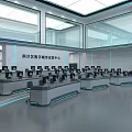 modern command center 3d model