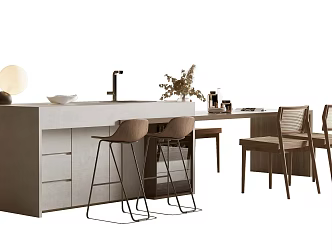 Modern Bar Chair Combination Bar Chair Combination 3d model