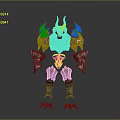 Fantasy Armored Creature With Intricate Metallic Armor Horns And Clawed Feet