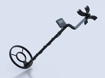 Industrial Metal Detector Equipment With Digital Display And Circular Search Coil 3d model