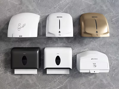 Varied Bathroom Accessories In Different Styles And Colors 3d model