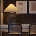 Elegant Dark Decor Bar Interior With Wall Art Bar Counter Wine Shelves And Pendant Lights