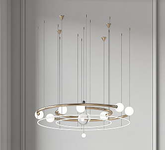 Modern chandelier 3d model