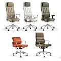 Contemporary Office Desk And Chair Set With Multiple Colors Metal Base And Swivel Design