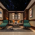 New Chinese Audio-visual Room 3d model