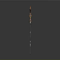 Fantasy Ornate Sword With Golden Hilt Blue Accents And Engraved Blade