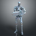 Modern Robot Terminator Robot Mecha Warrior Mecha Soldier 3d model