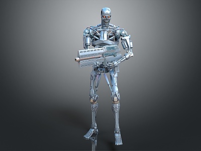 Modern Robot Terminator Robot Mecha Warrior Mecha Soldier 3d model