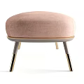 Modern Upholstered Ottoman Bench With Fabric Cover And Metal Legs In Multiple Colors