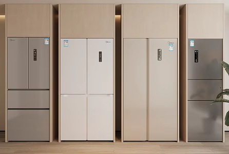 Modern Refrigerator Freezer Double Door Refrigerator Single Door Refrigerator Haier Smart Refrigerator Embedded Refrigerator 3d model