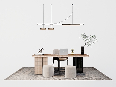 Study Desk Writing Desk Boss Desk Study Chandelier model