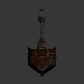 Vintage Rustic Hanging Bucket With Metal Frame And Hook As Practical Household Tool