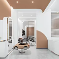 Modern Beauty Salon Interior With White And Beige Decor Barber Chairs And Mirrors