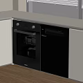 Modern Kitchen Featuring Built in Oven Dishwasher Countertop And Cabinetry