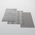 Gray Square Rugs With Textured Patterns And Striped Designs For Home Decor 3d model